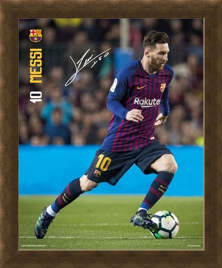 Framed Framed Messi 18-19 - Barcelona FC