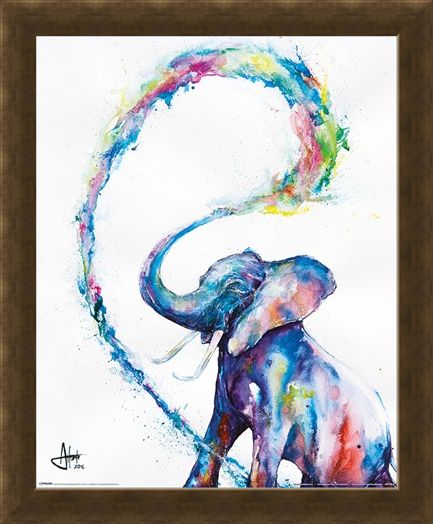 Framed Framed Elephant - Marc Allante