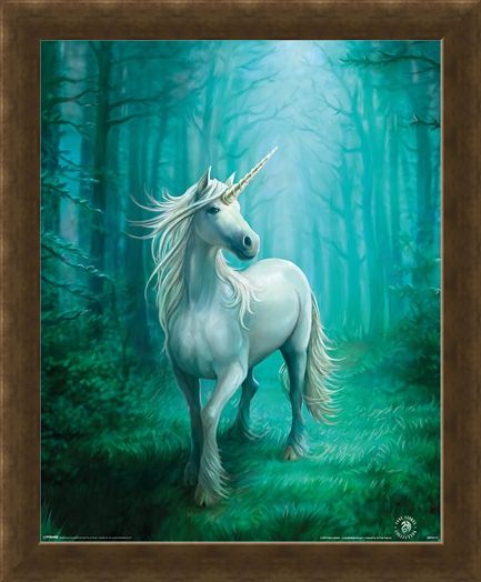 Framed Framed Forest Unicorn - Anne Stokes