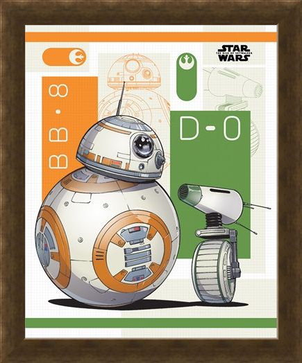 Framed Framed The Rise Of Skywalker BB8 and D-0 - Star Wars