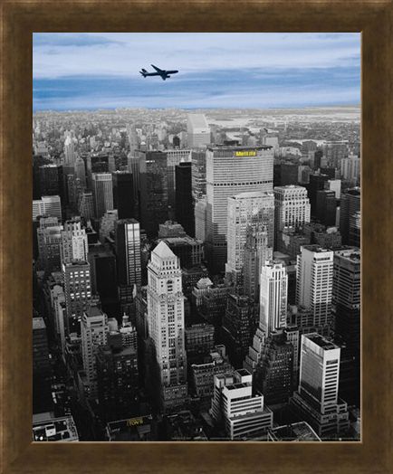 Framed Framed Flying High above The MetLife Building - New York City