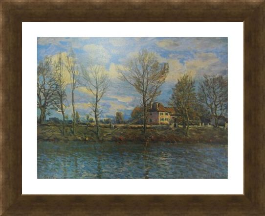 Framed Framed Island of The Grande Jatte - Alfred Sisley