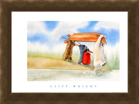 Framed Framed Boating Bears - Cliff Wright