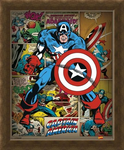 Framed Framed He Took On All Of Them! - Captain America