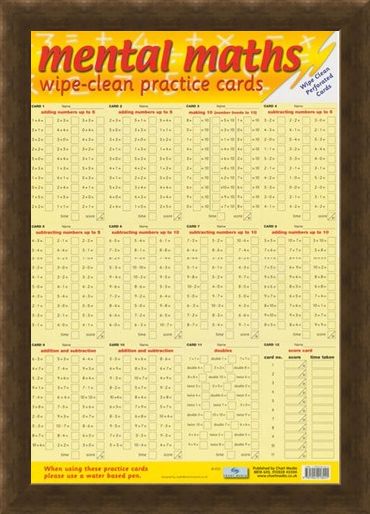 Framed Framed Mental Maths - Wipe Clean Practice Cards