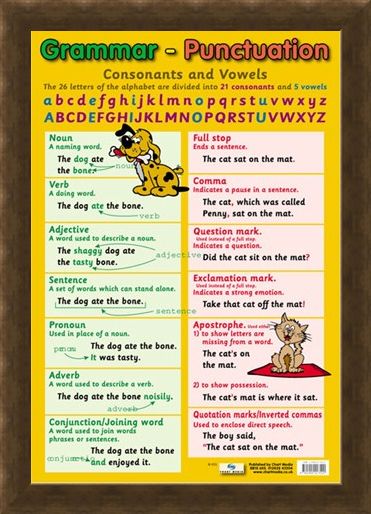 Framed Framed Grammar and Punctuation - Educational Children's Chart