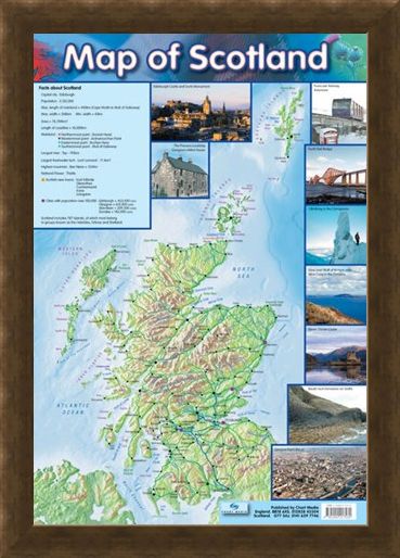 Framed Framed Map Of Scotland - Travel Companion