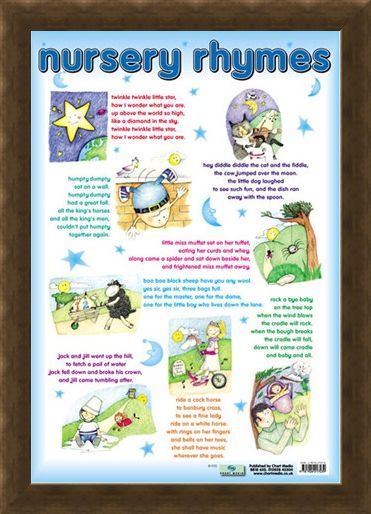 Framed Framed Nursery Rhymes - Traditional Nursey Rhymes for Children