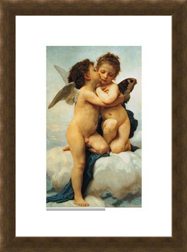 Framed Framed The First Kiss, 1873 - William Adolphe Bouguereau