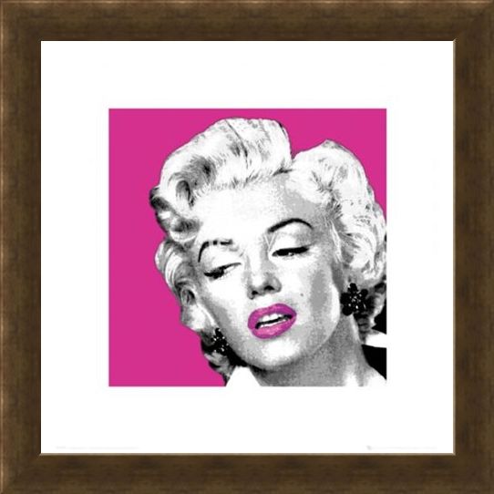 Framed Framed Pink Lipped - Marilyn Monroe