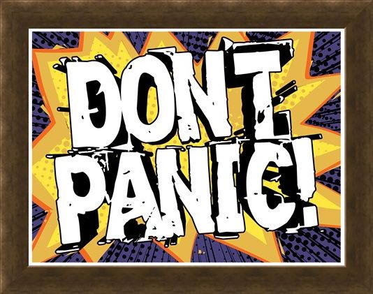 Framed Framed Don't Panic - Pop Art Style