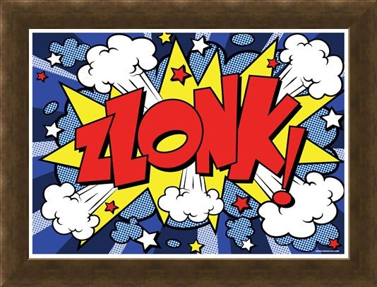 Framed Framed Comic Style Explosion - Zlonk!