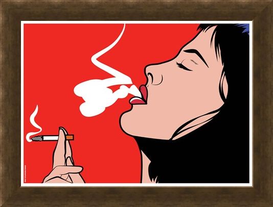 Framed Framed Smoke - Pop Art Exhale