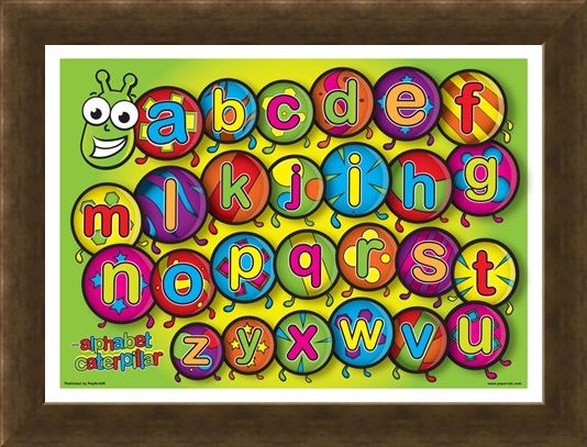 Framed Framed The Alphabet Caterpillar - Learn the Alphabet in Style