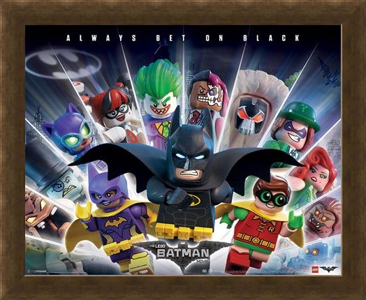Framed Framed Always Bet On Black - Lego Batman