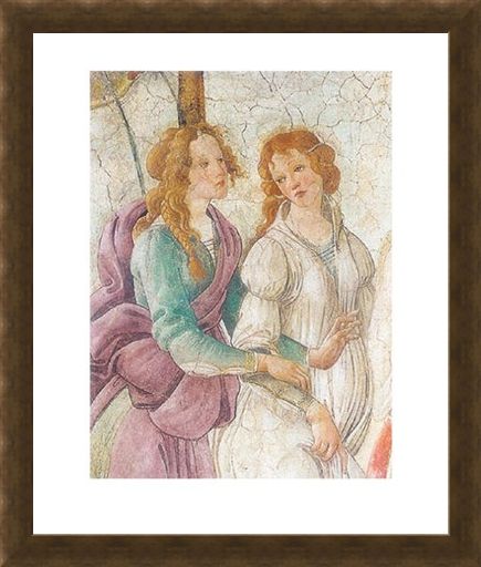 Framed Framed Venus Offers Gifts - Sandro Botticelli