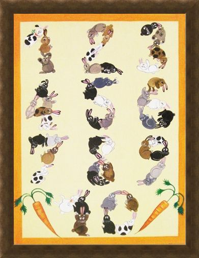 Framed Framed Counting Bunnies - Educational Fun