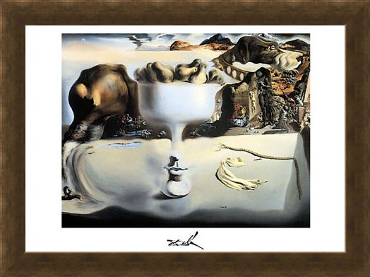 Framed Framed Apparition of a Face and Fruitdish, 1938 - Salvador Dali