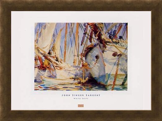 Framed Framed White Ships - John Singer Sargent