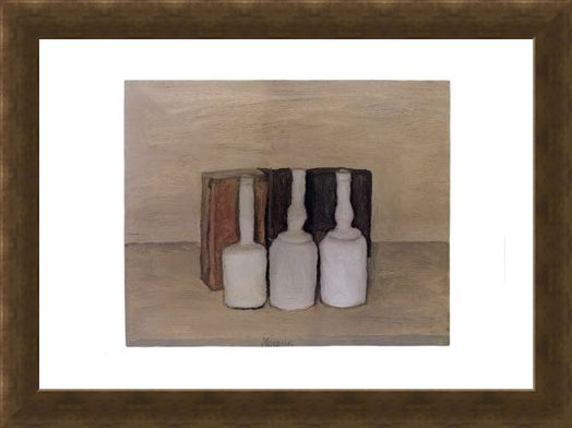 Framed Framed Three Bottles - Giorgio Morandi