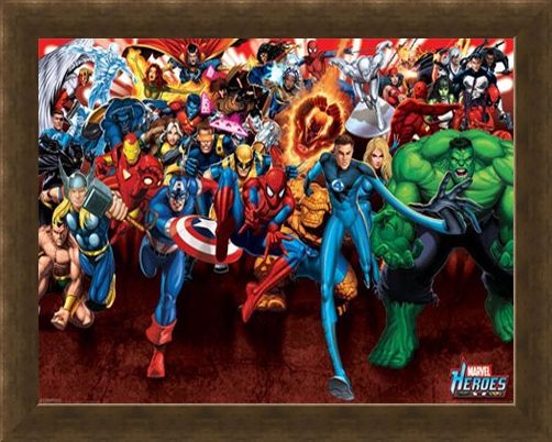 Framed Framed Here To Save The Day - Marvel Heroes