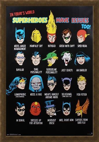 Framed Framed Superheroes Have Issues Too - DC Comics