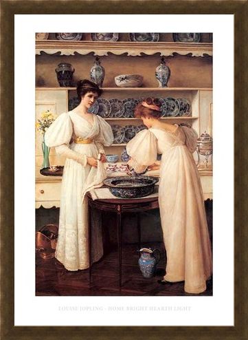 Framed Framed Home Bright Hearth Light - Louise Jopling