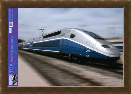 Framed Framed TGV High Speed Train - Trains