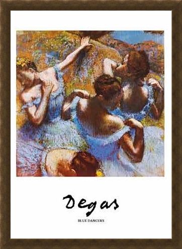 Framed Framed Blue Dancer - Edgar Degas