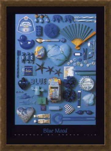 Framed Framed Blue Mood - Andrea Tilk