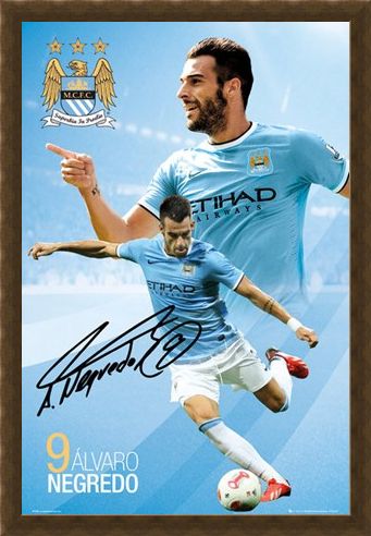 Framed Framed Alvaro Negredo - Manchester City Football Club