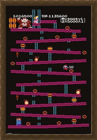 Framed Framed Donkey Kong - Retro Gaming