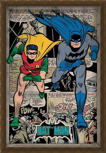 Framed Framed Batman Comic Book Montage - DC Comics