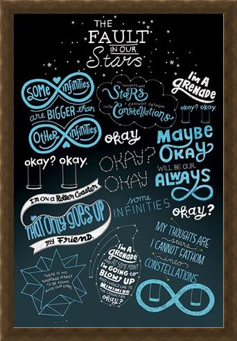 Framed Framed The Fault In Our Stars Typographic - The Fault In Our Stars