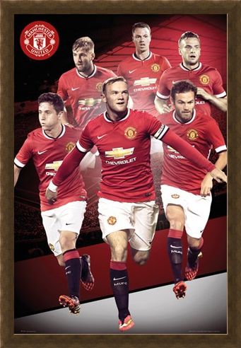 Framed Framed Manchester United Star Players 2014/15 - Manchester United Football Club