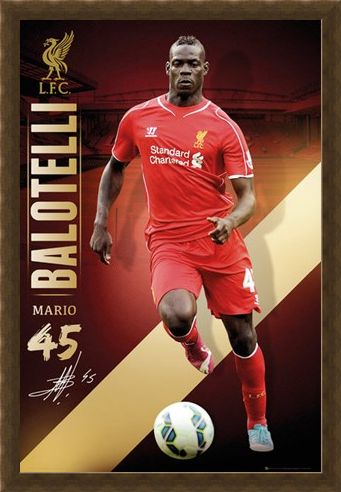 Framed Framed Mario Balotelli - Liverpool Football Club