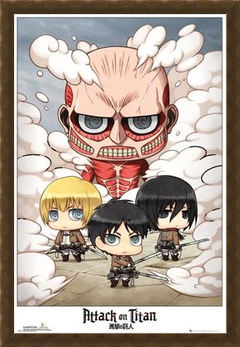 Framed Framed Chibi Group - Attack On Titan