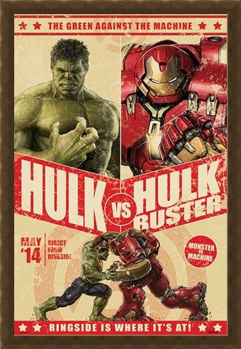 Framed Framed Hulk Vs Hulkbuster - Avengers Age of Ultron