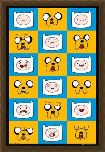 Framed Framed Finn & Jake Funny Faces - Adventure Time