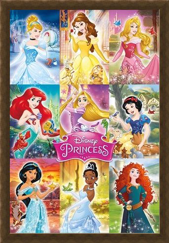 Framed Framed Princess Collage - Disney Princess