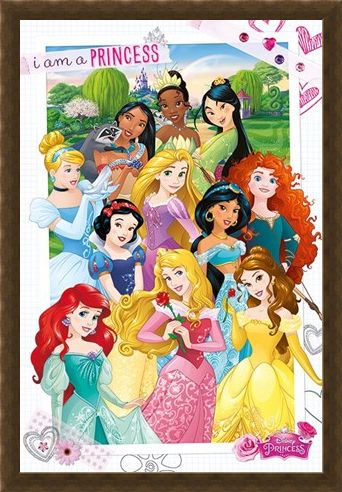 Framed Framed I Am A Princess - Disney Princess