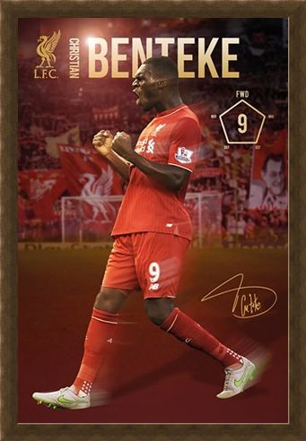 Framed Framed Christian Benteke 2015/16 - Liverpool Football Club