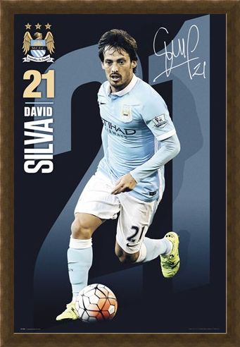 Framed Framed David Silva 2015/16 - Manchester City FC