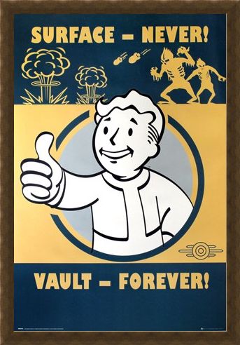 Framed Framed Vault Forever Poster - Fallout 4