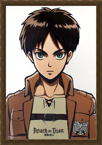 Framed Framed Eren Portrait - Attack on Titan
