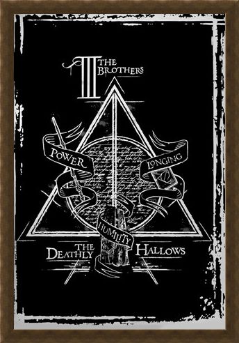 Framed Framed Deathly Hallows Graphic - Harry Potter
