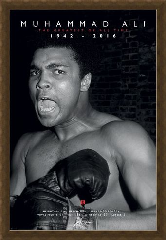 Framed Framed The Greatest Of All Time - Muhammad Ali