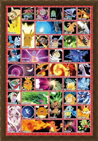 Framed Framed Character Moves - Pokemon