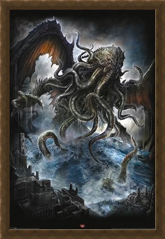 Framed Framed Spiral Cthulhu - Mythical Monster