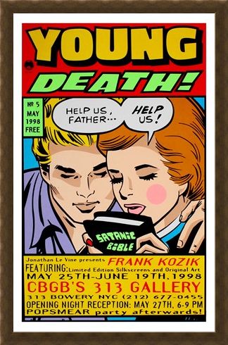 Framed Framed Young Death! - Frank Kozik